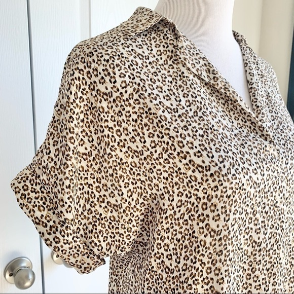 All in Favor Leopard Print V-neck Top - Picture 10 of 14